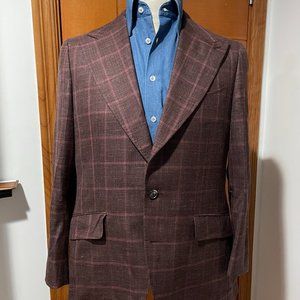 Suitsupply CMA (Custom Made Advance) Burgundy Check Suit